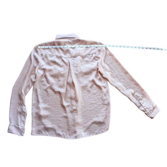 Ellie Mae satin button-down shirt light pink - Picture 11 of 12